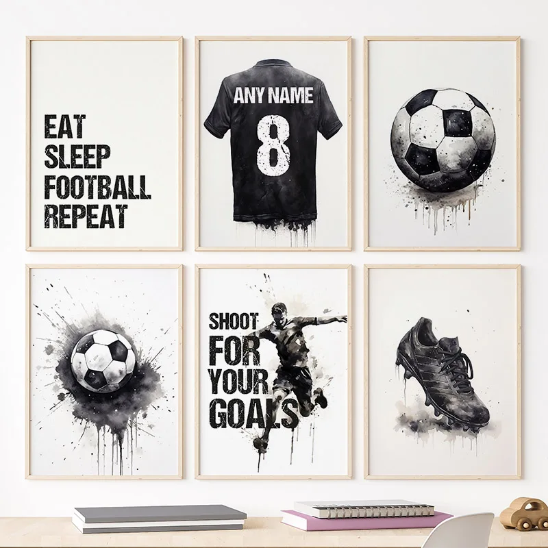 Aqua Sports Club - Aangepaste naam voetbalshirt kinderen voetbalclub posters